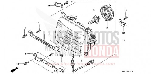 HEADLIGHT (2) (XL600VR) XL600VR de 1994